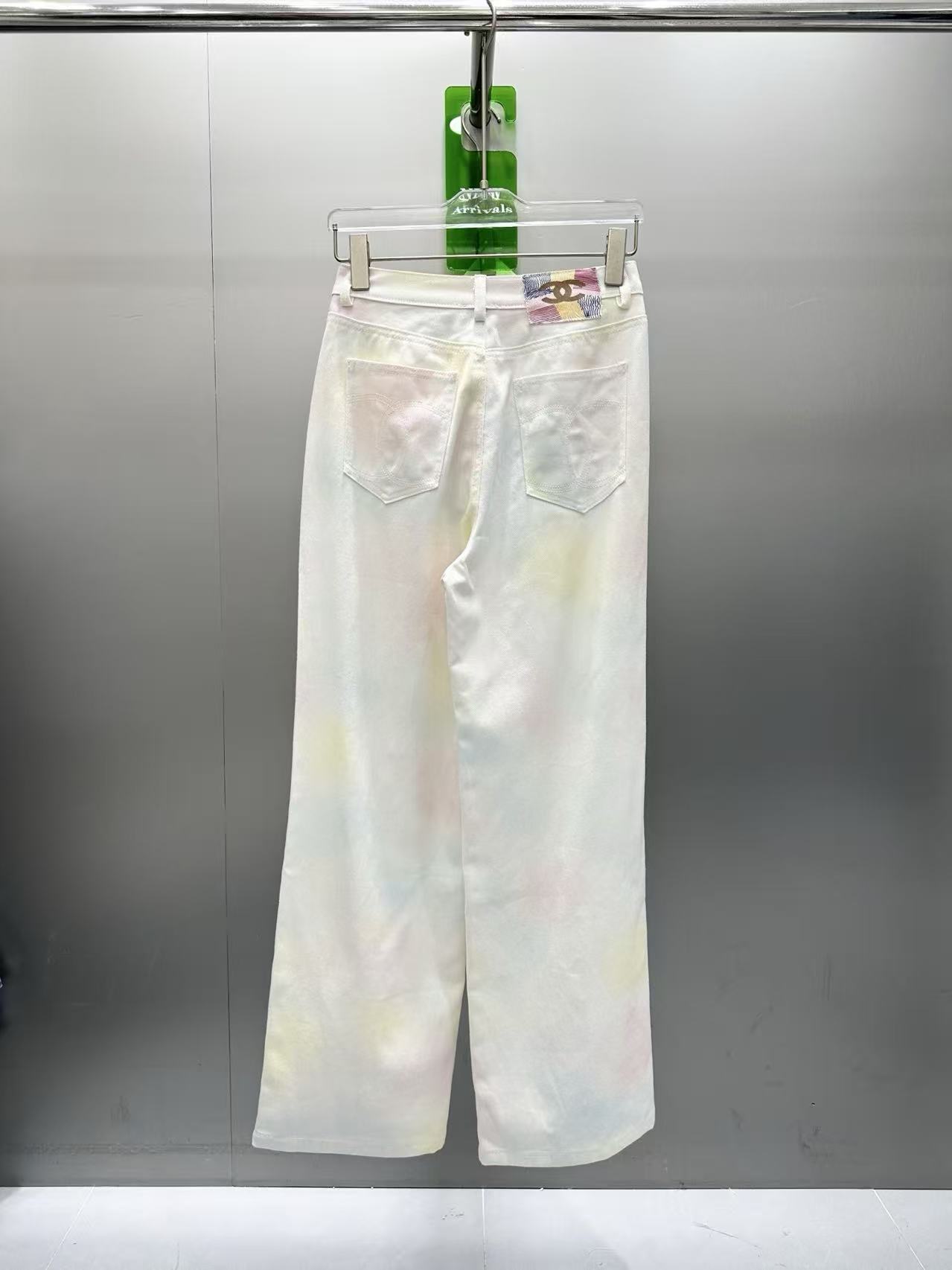 CC Iridescent Gradient High-Waist Wide-Leg Jeans