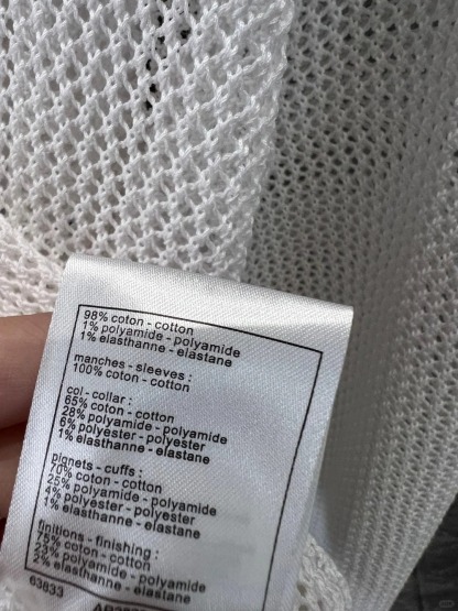 CHANE25SS Cutout Mesh Lace Neck Top