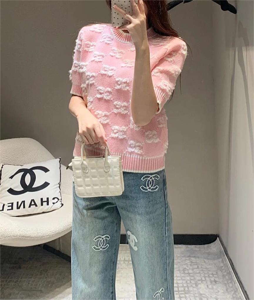 GUCC25SS jacquard loop knit sweater