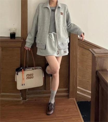 MIU Grey Space Cotton Jacket