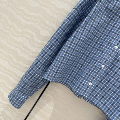 MIU Light Blue Plaid Shirt