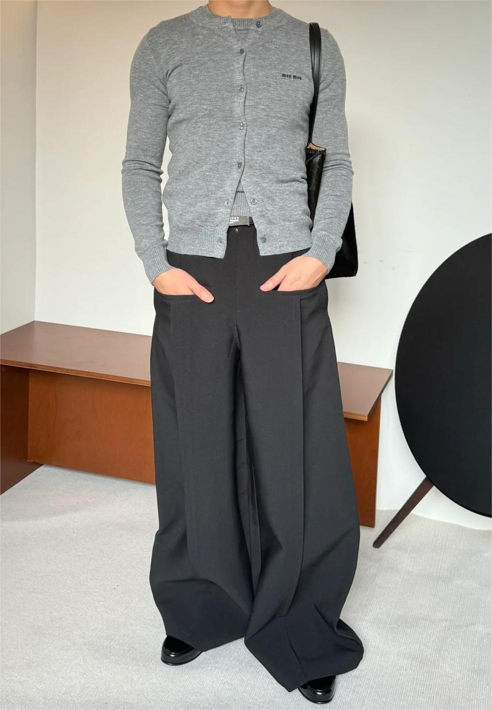 MIU Monogrammed Cashmere Cardigan