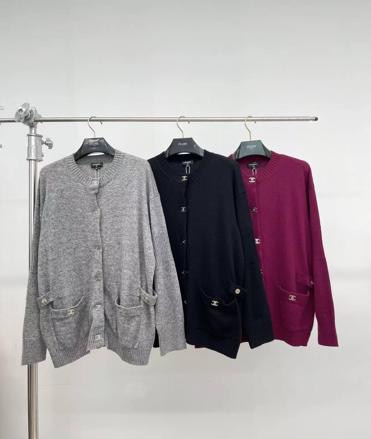 CC Metal button knitted cardigan