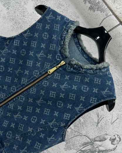 1V 25SS Old Fashioned Denim Zipper Dress