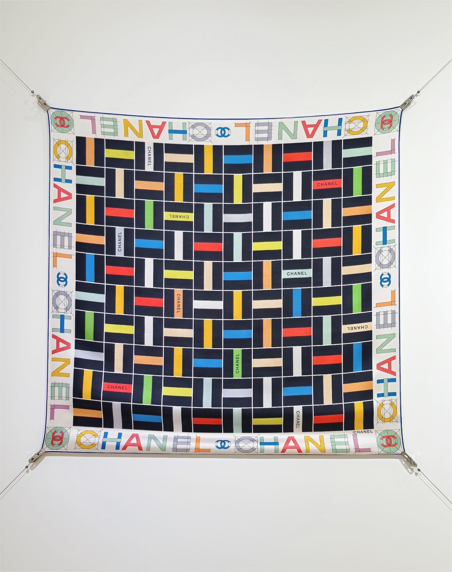 CHANE 90x90cm Twill Silk Square Scarf