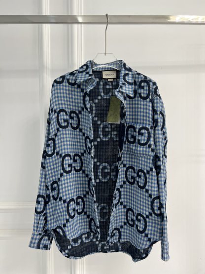 GUCC jacquard all-over print shirt
