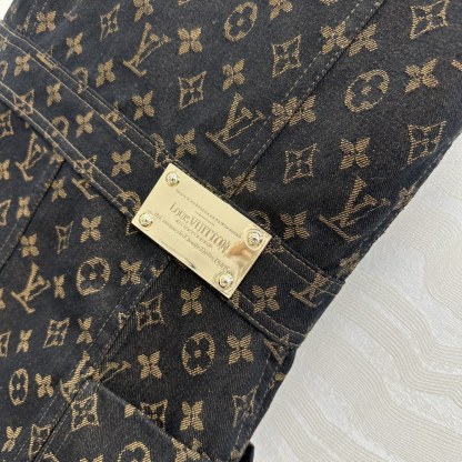 LU25SS jacquard logo denim undershirt dress