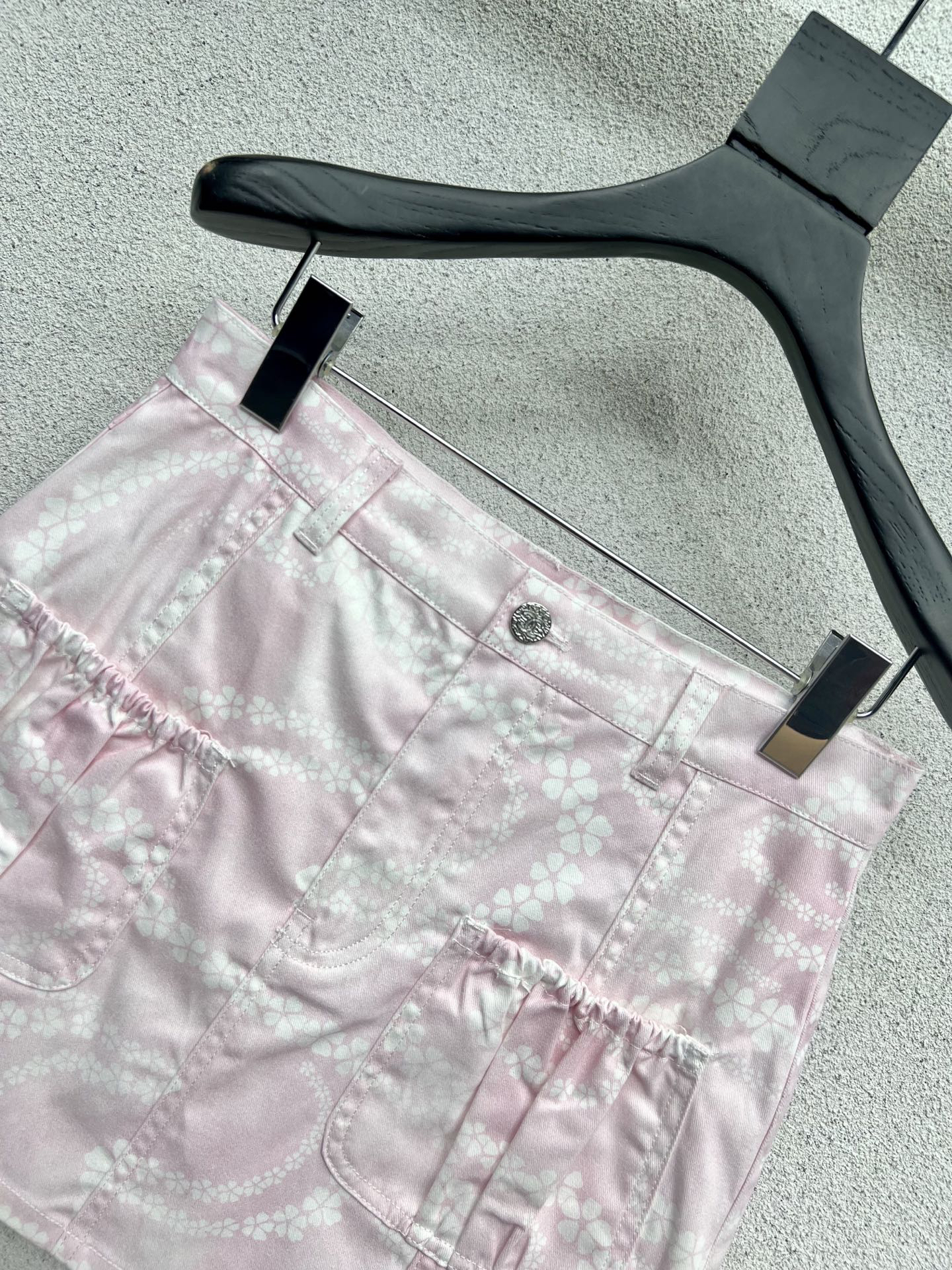 CHANE25SS Denim Half Skirt