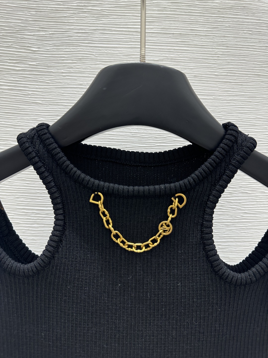 LU25SS round neck chain knit dress