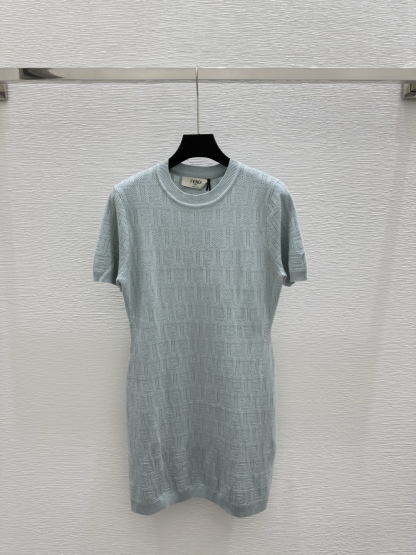 FEN25SS Knit Crew Neck Maxi Dress