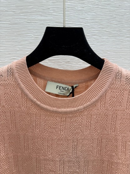 FEN25SS Knit Crew Neck Maxi Dress