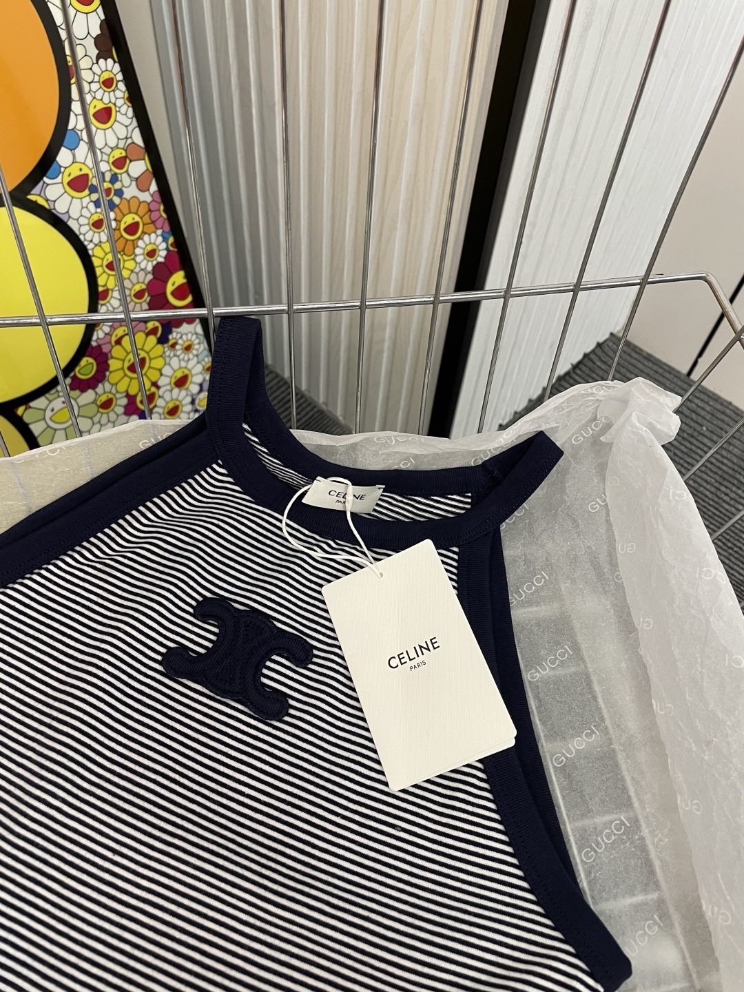 CEL25SS Arc de Triomphe Striped Vest