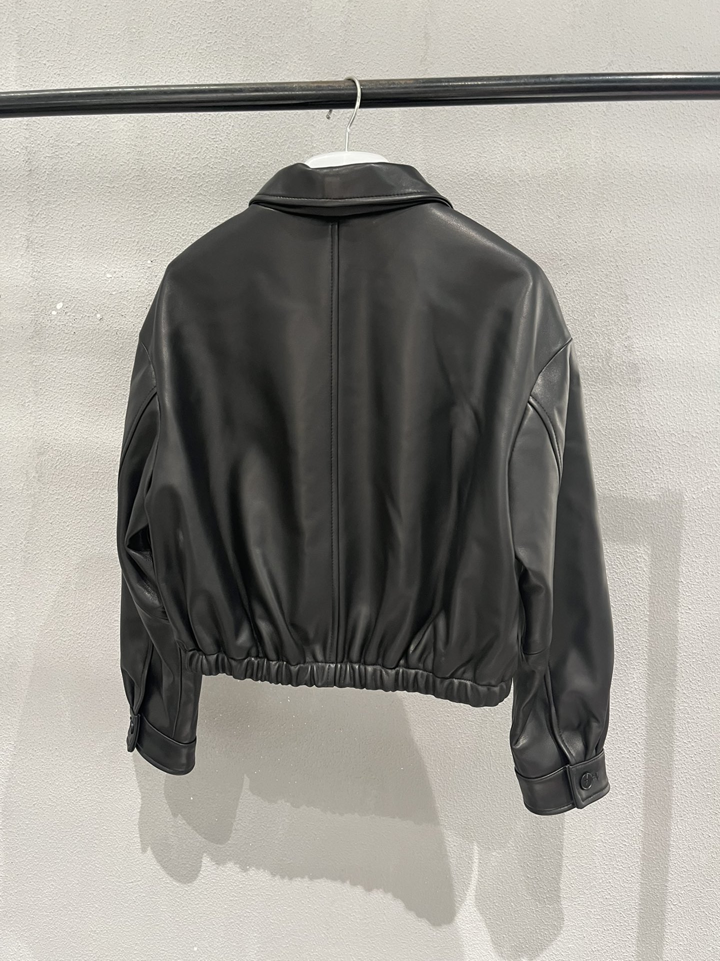 PRAD sheepskin wide version short baseball jacket