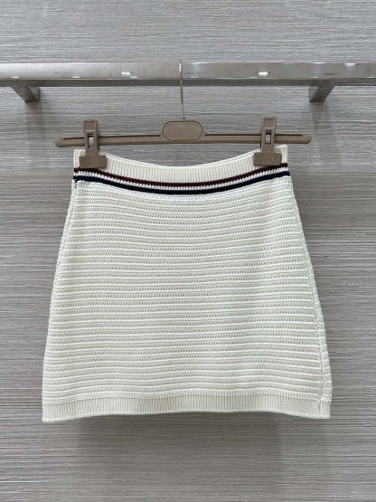 MIU25SS striped knit half skirt