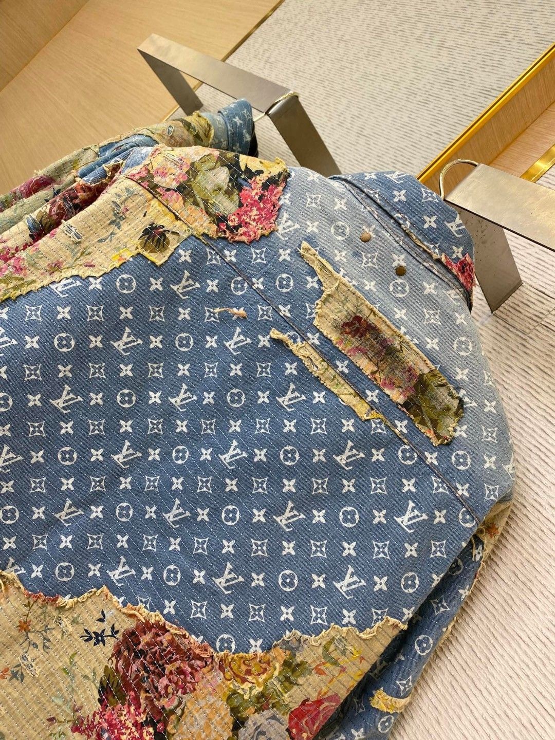 1V Tie dye denim jacket