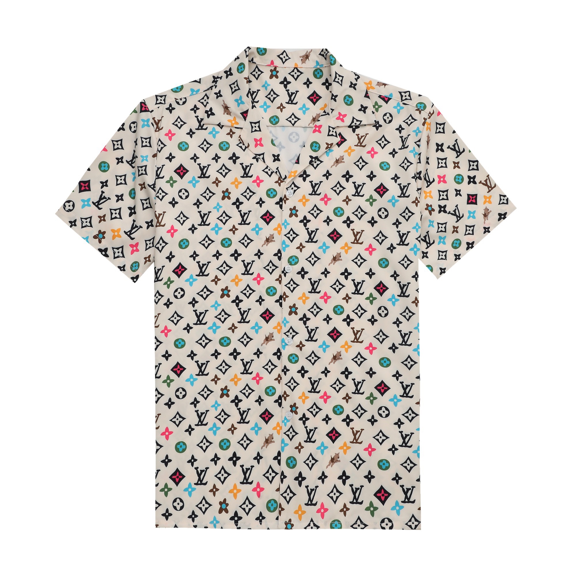 1V Colorful Full Print Short Sleeve Set