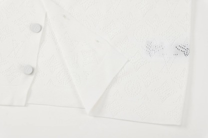 1V Football star's same knit dark flower hollow short sleeved cardigan