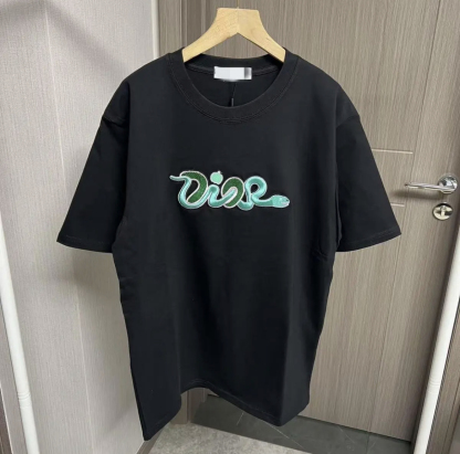 DD Green Snake Embroidered Short Sleeve T-shirt