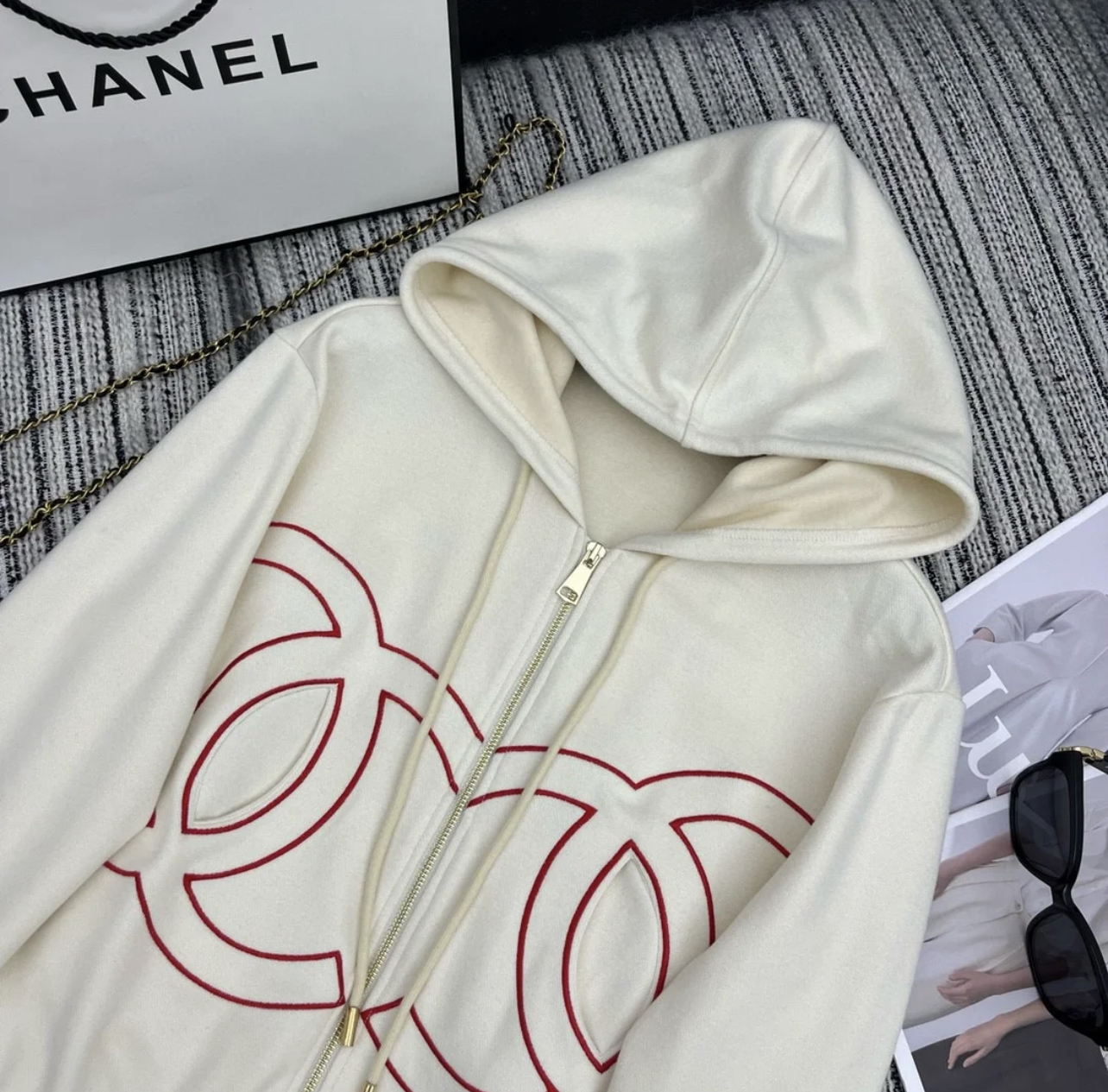 XX Big LOGO Three Color Hooded Sports Set