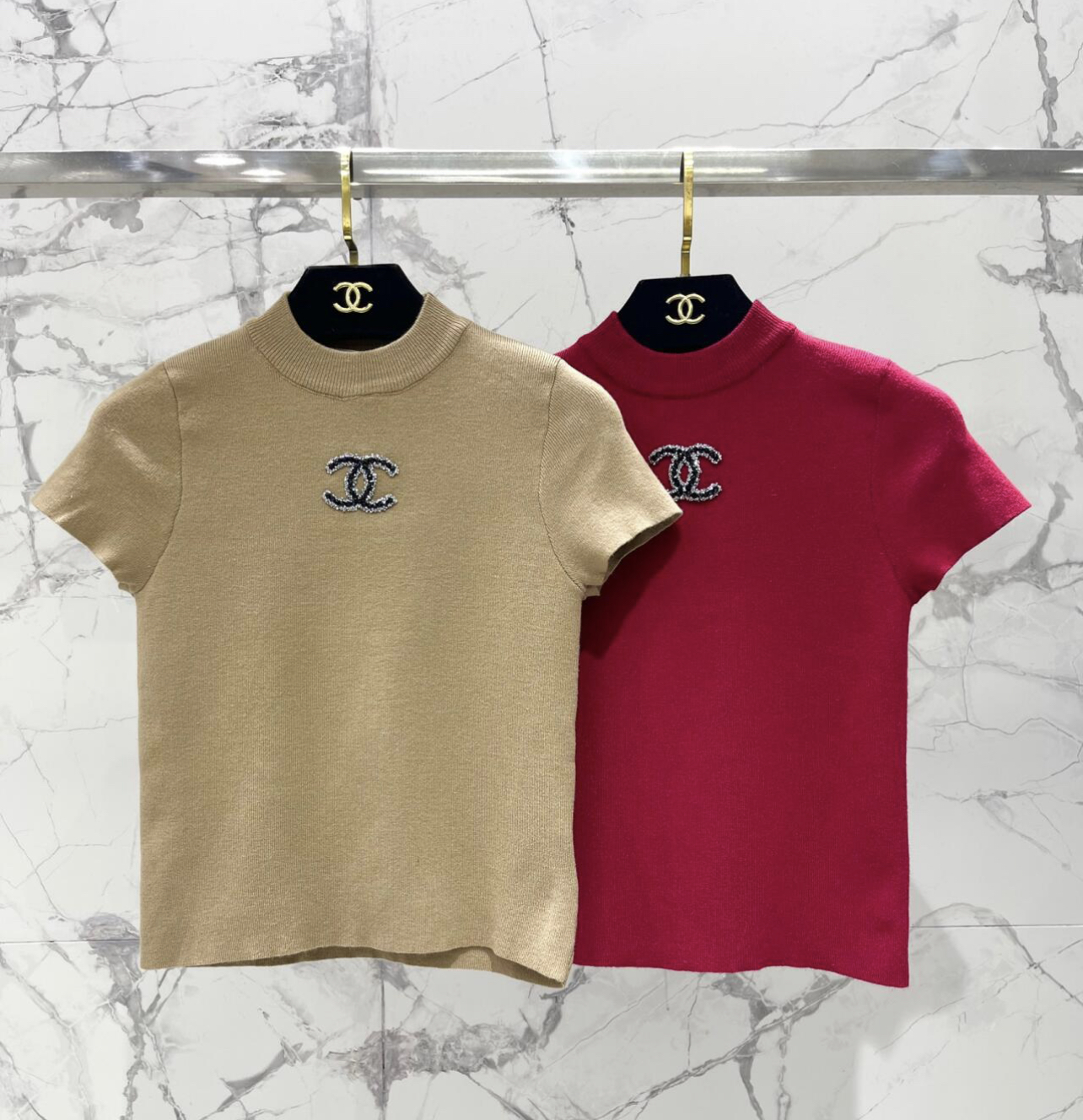 XX Diamond Logo Knitted Short Sleeve in 2 Colors