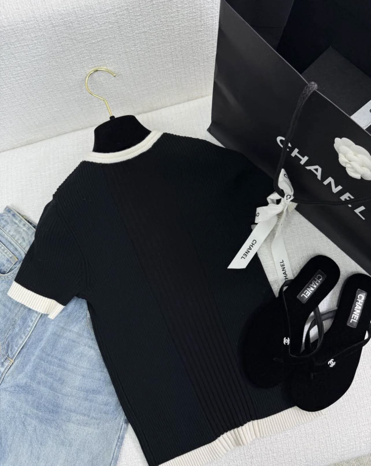 XX Hollow knit short sleeves