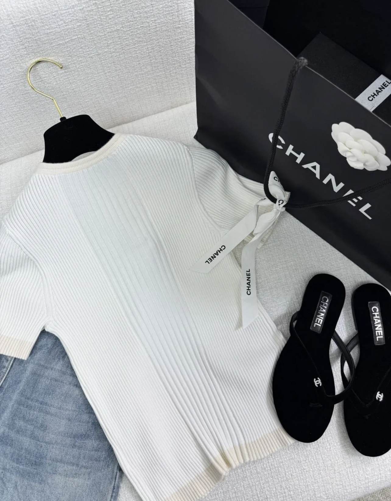 XX Hollow knit short sleeves