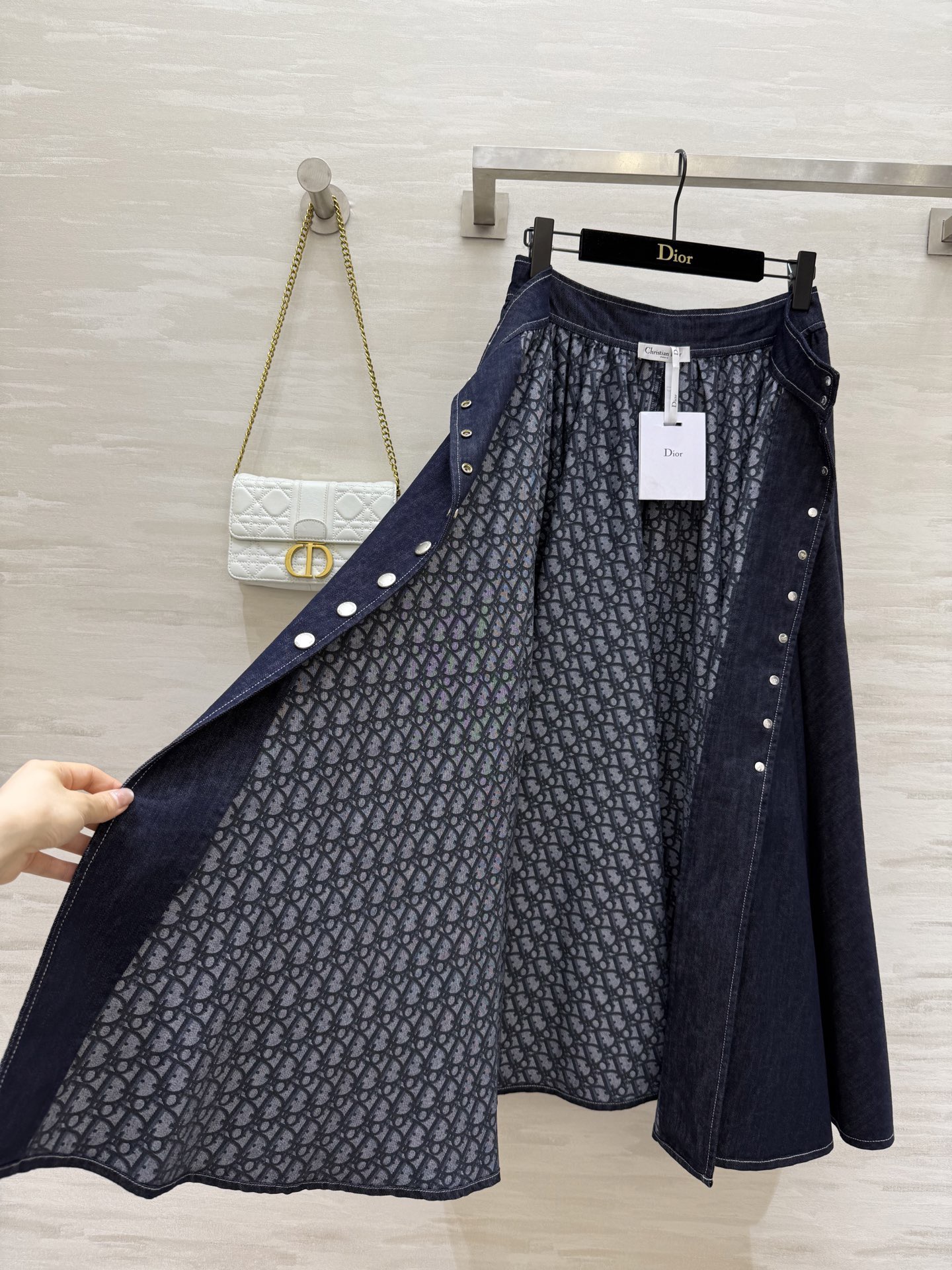 DIA 2025SS Full print denim half skirt