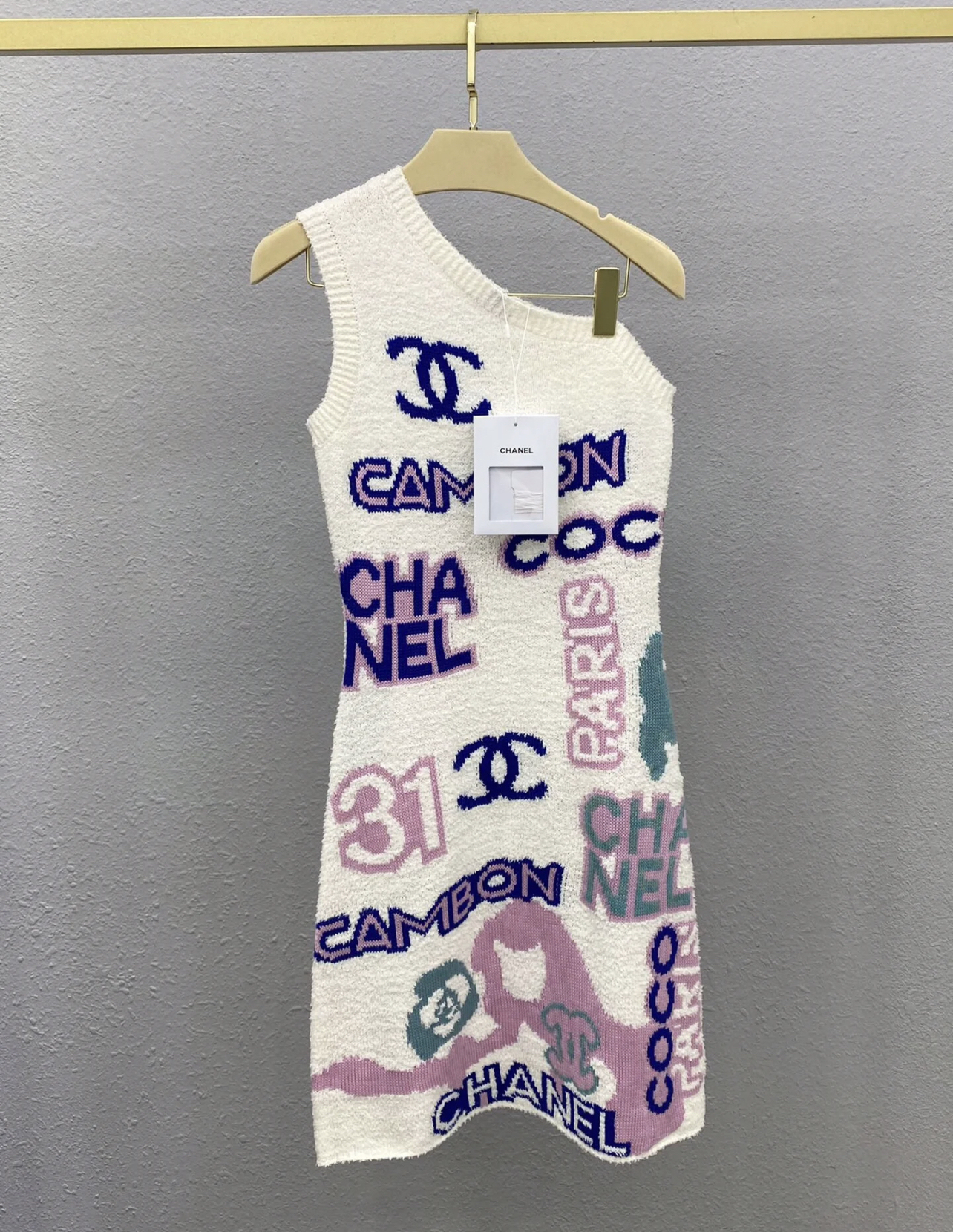 CHNEL furry slouchy dress