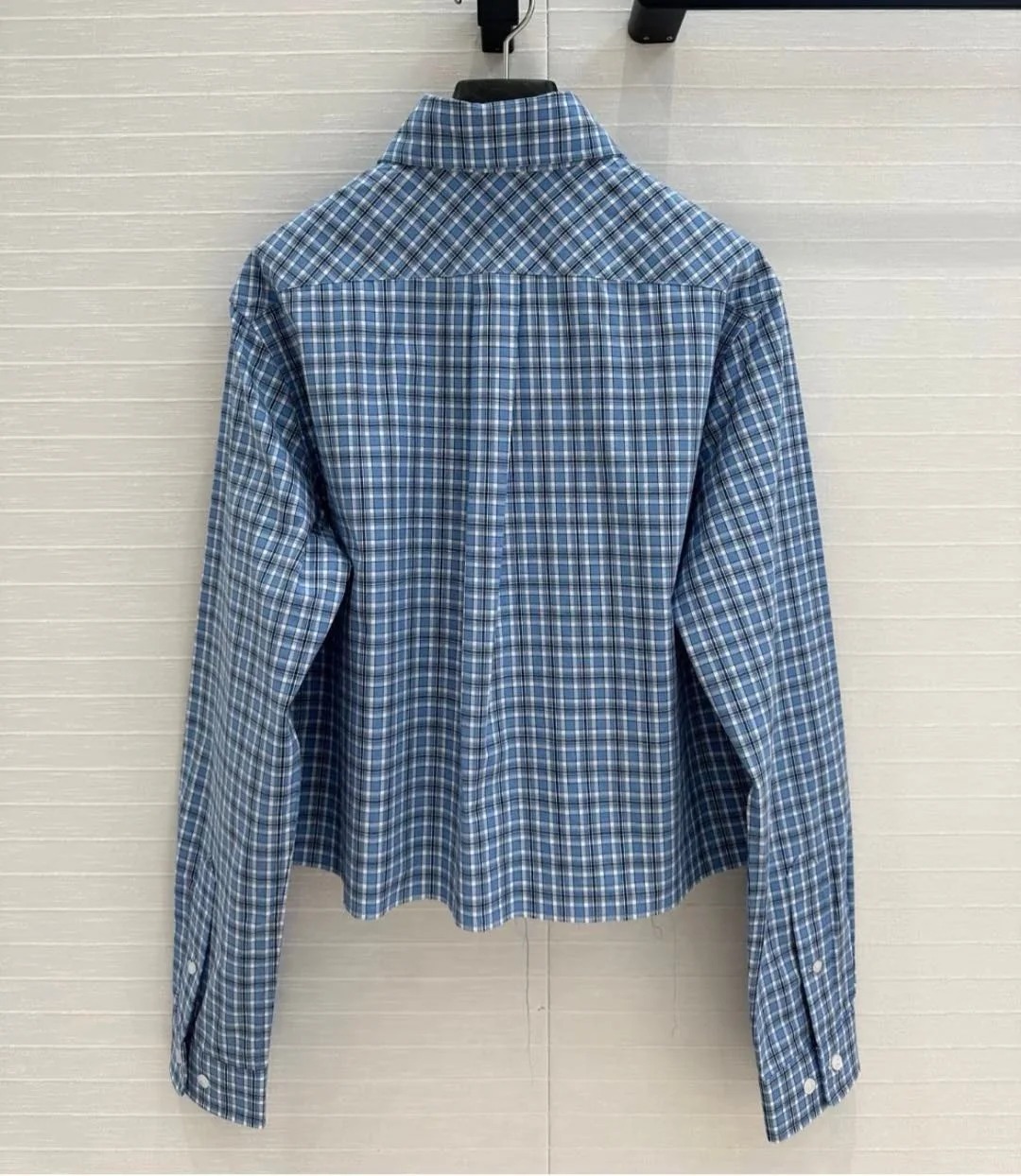 MIU Light Blue Plaid Shirt