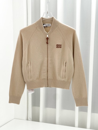 MM Knitted baseball zipper cardigan