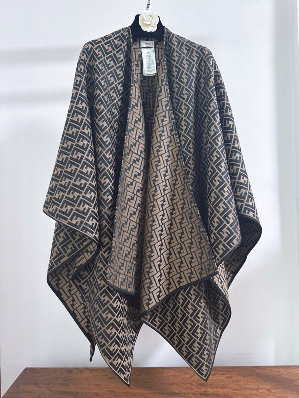 FEN 25SS Full printed tricolor shawl