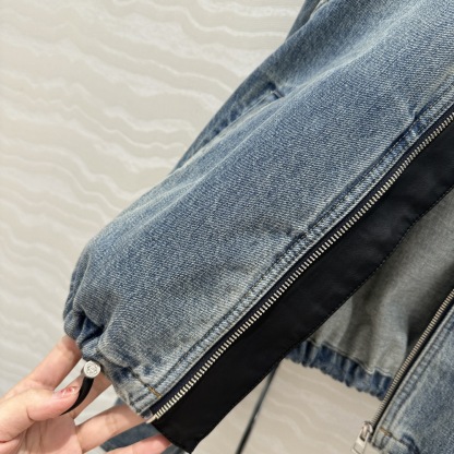 LEW 2025SS Bottom drawstring balloon denim jacket