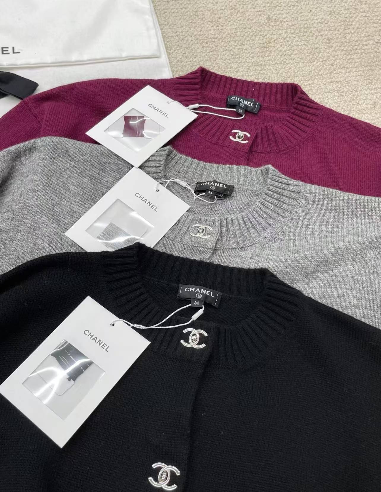 CC Metal button knitted cardigan