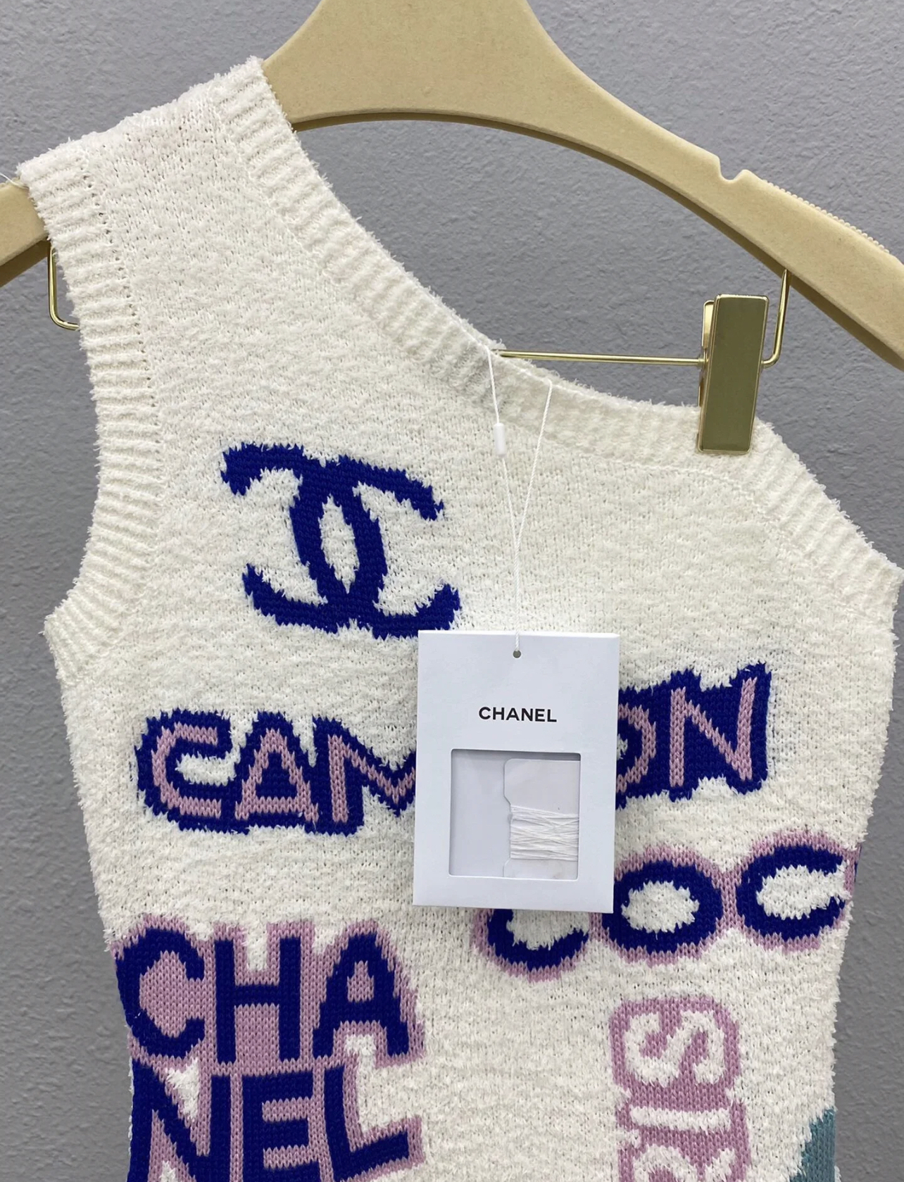 CHNEL furry slouchy dress