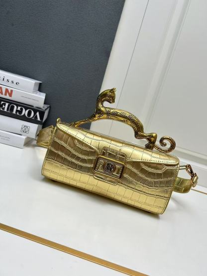 Ladies Exquisite Leopard Cat Handle Bag