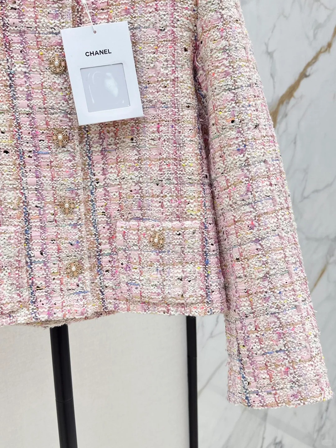 CHANE Cherry Blossom Pink Woven Jacket