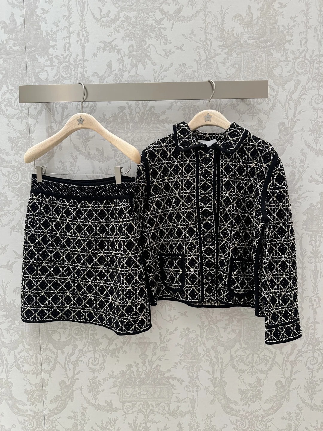 DIO Vintage Rough Rattan Plaid Half-Body Skirt