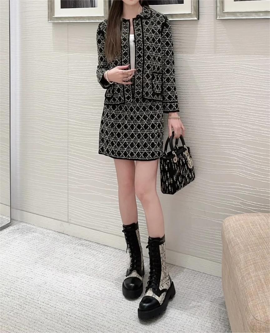 DIO Vintage Rough Rattan Plaid Jacket