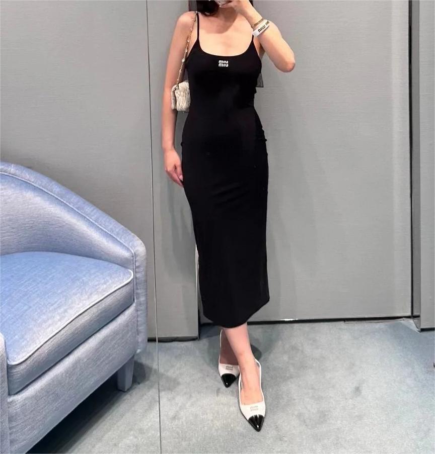 MIU25SS Slim and skinny halter dress