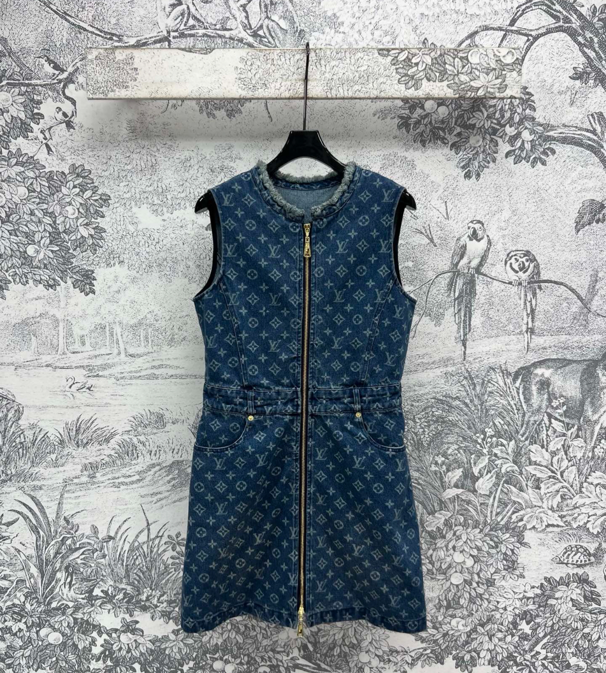 1V 25SS Old Fashioned Denim Zipper Dress