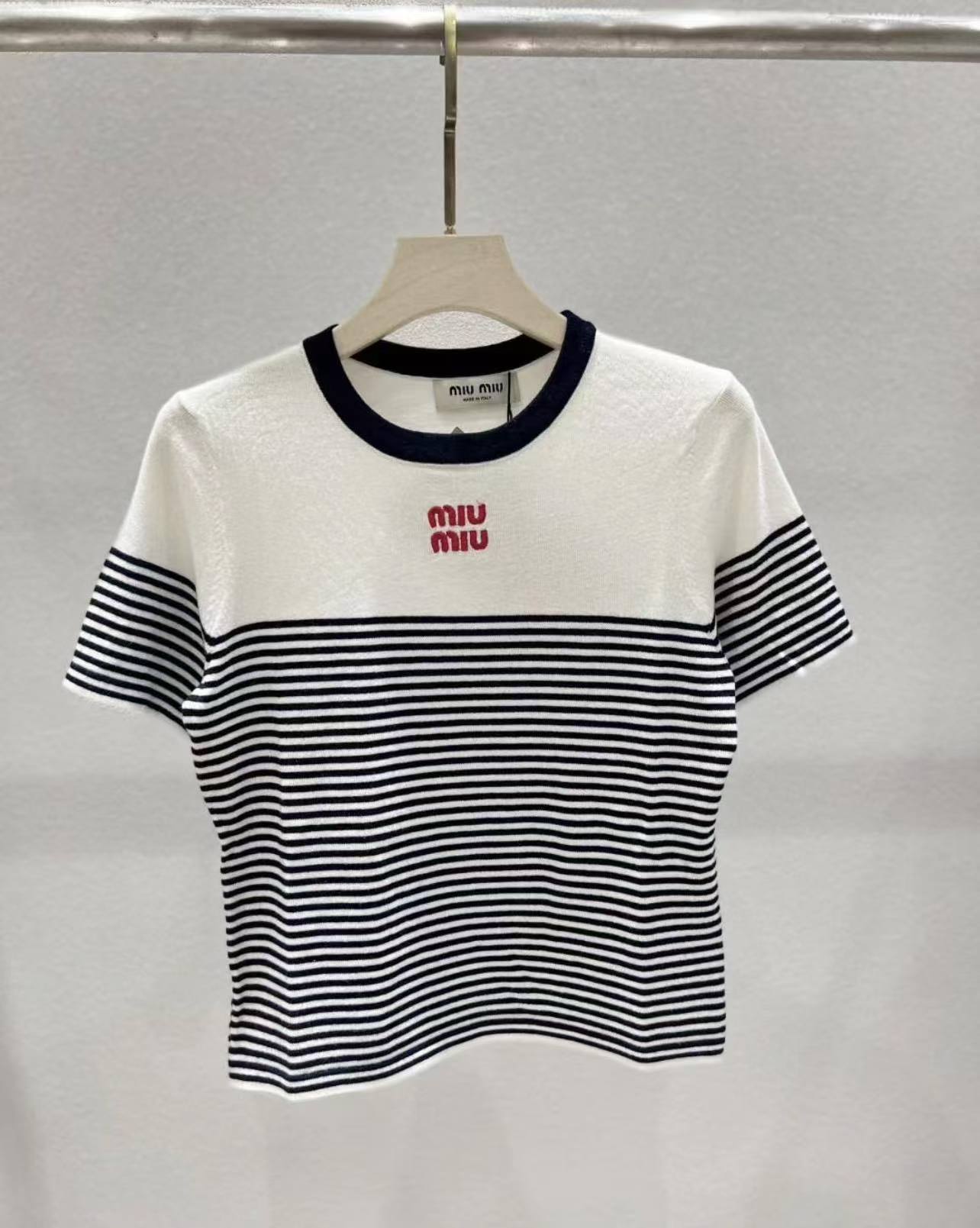 MM 25SS Striped short sleeved T-shirt