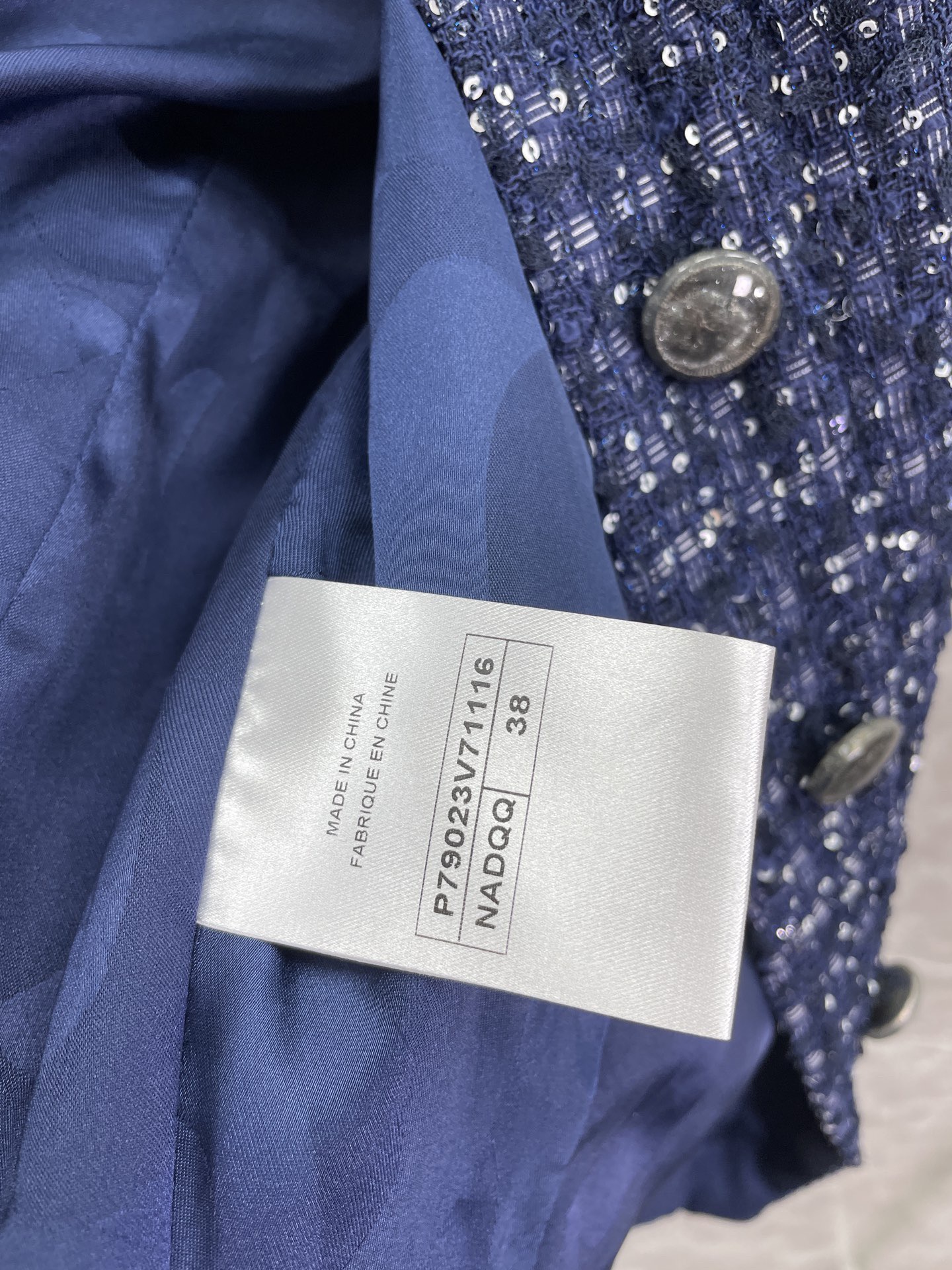 CC 25SS Blue single breasted coarse tweed vest