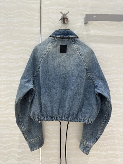 LEW 2025SS Bottom drawstring balloon denim jacket