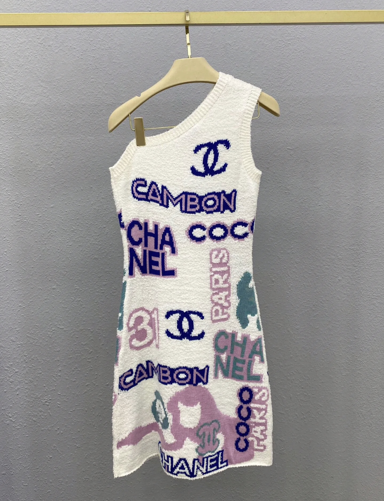 CHNEL furry slouchy dress