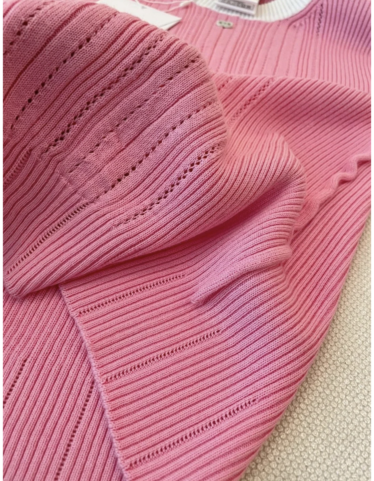 XX Color blocked small logo knitted short sleeved shirt