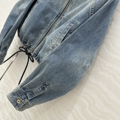LEW 2025SS Bottom drawstring balloon denim jacket
