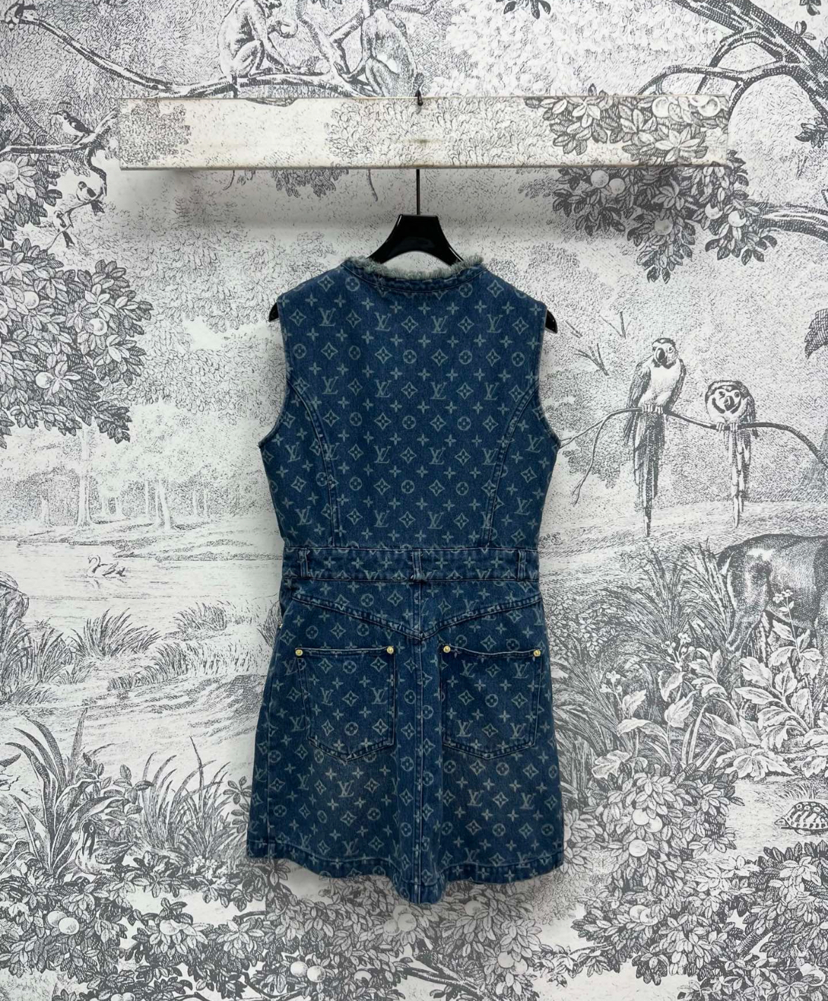 1V 25SS Old Fashioned Denim Zipper Dress