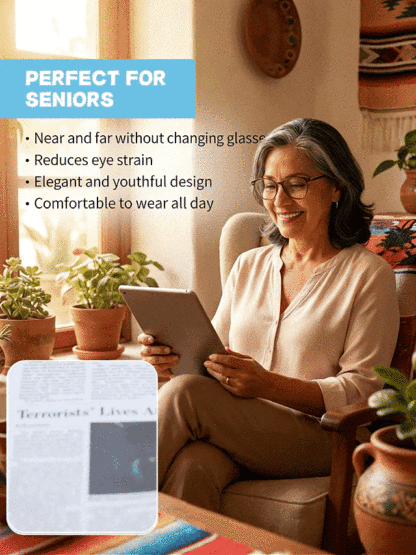 Anti-blue light anti-fatigue youthful far and near dual-use high-grade glasses