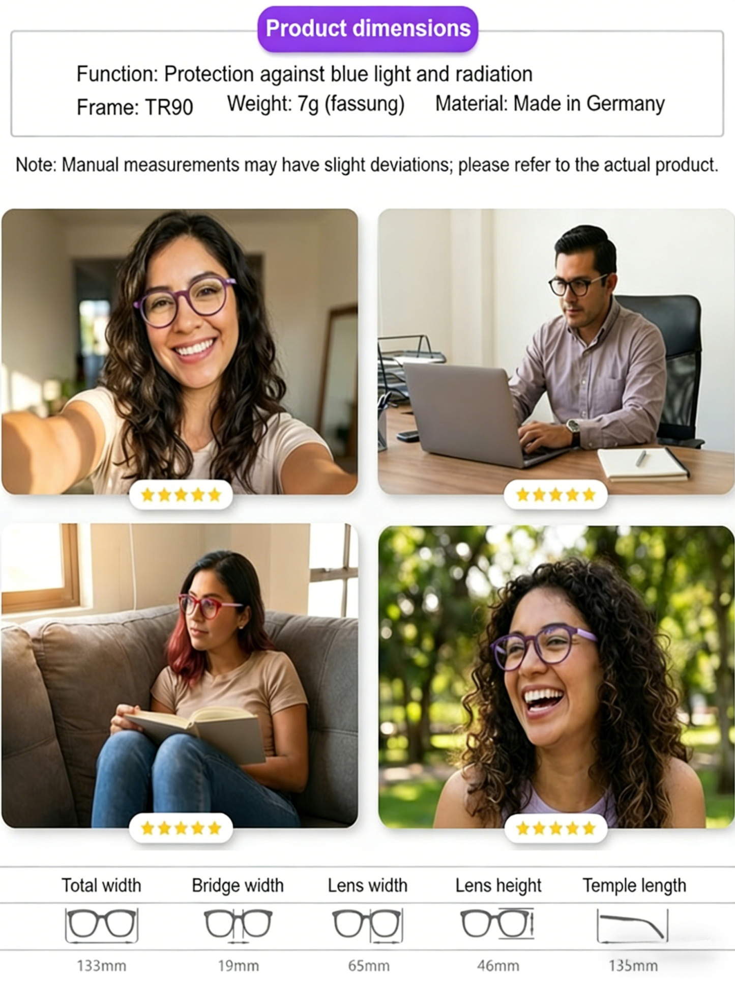 Anti-blue light anti-fatigue youthful far and near dual-use high-grade glasses