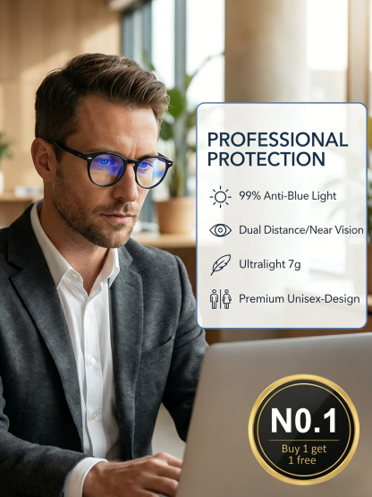 Anti-blue light anti-fatigue youthful far and near dual-use high-grade glasses